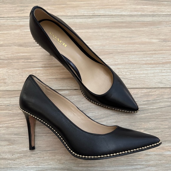 Coach Smith Beadchain Leather Pumps - Picture 4 of 16